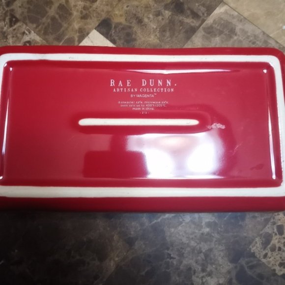 Rae Dunn HO! HO! HO! Red Loaf Pan - Picture 2 of 2